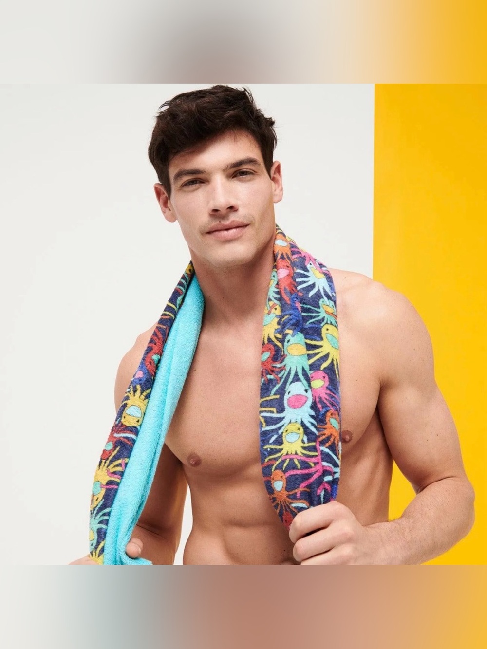 🔥 $195 Vilebrequin Beach Towel Blue Marine Octopus 🔥